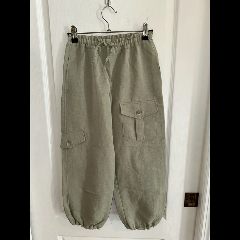 Zara Kids Olive Green Cargo Pants (8)